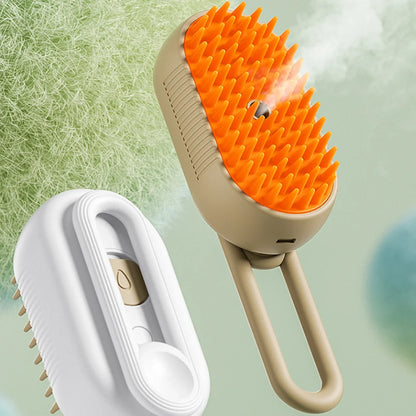 3-in-1 Electric Steam Spray Pet Grooming Brush